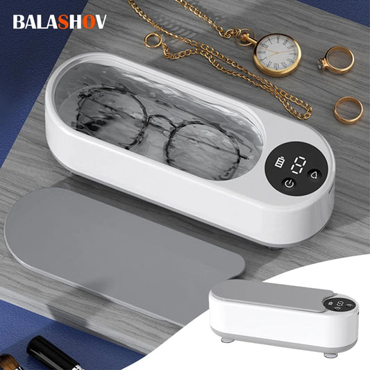 Ultrasonic Household Cleaning Machine 450ml Pod for Jewelry Ring Glasses Makeup Brush Portable and Eye Catching