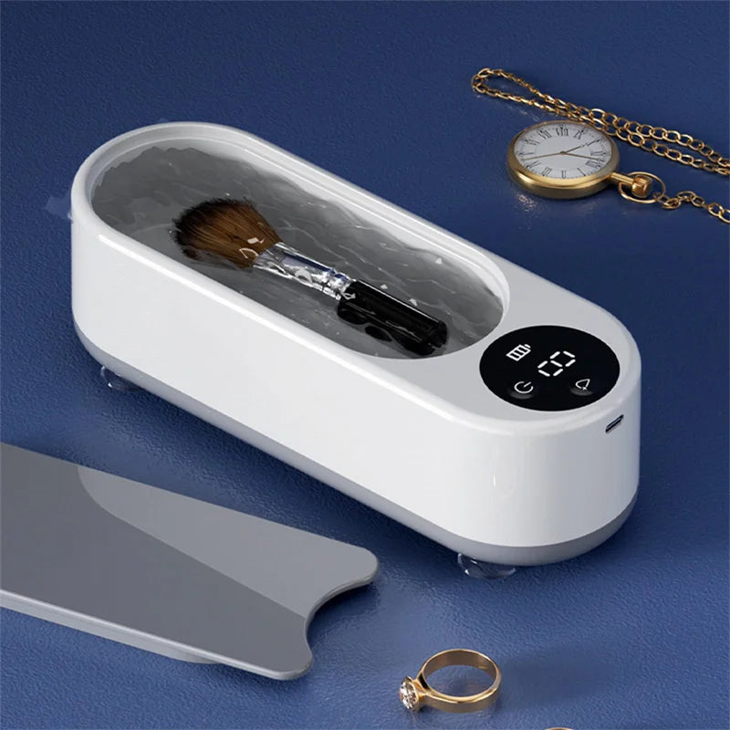 Ultrasonic Household Cleaning Machine 450ml Pod for Jewelry Ring Glasses Makeup Brush Portable and Eye Catching